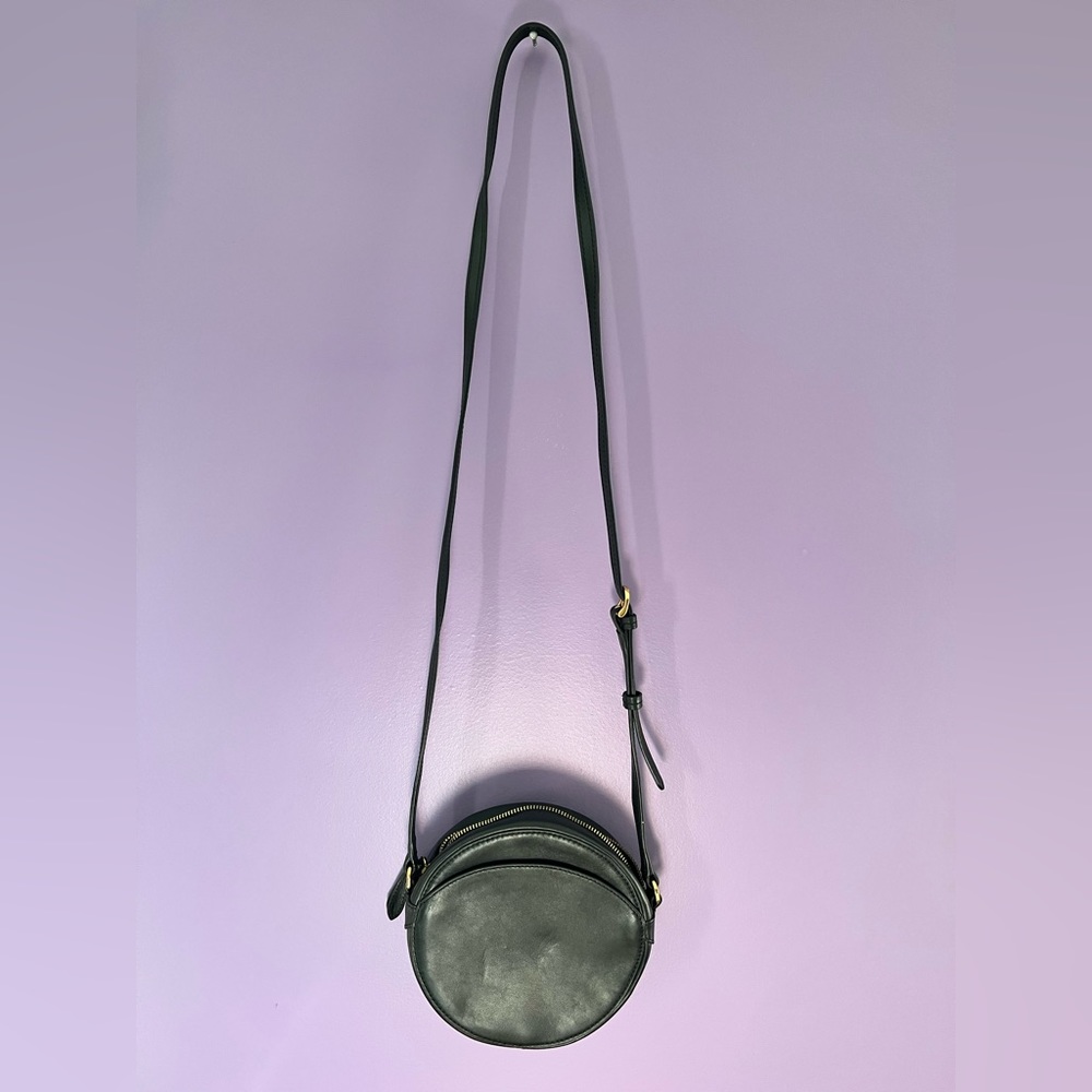 Banana Republic Red Round Leather Crossbody Hand Bag Purse